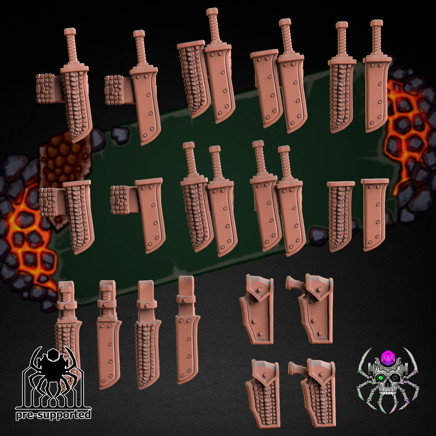 Flame lizards demolitionars special forse (BuildKit)- Eight Legs Miniatures
