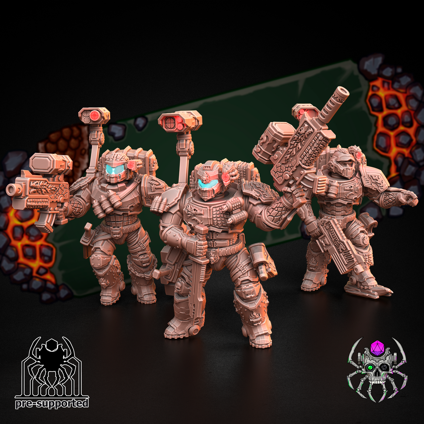 Flame lizards demolitionars special forse (BuildKit)- Eight Legs Miniatures
