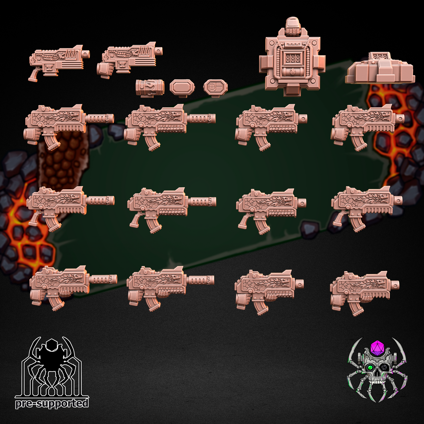 Flame lizards demolitionars special forse (BuildKit)- Eight Legs Miniatures