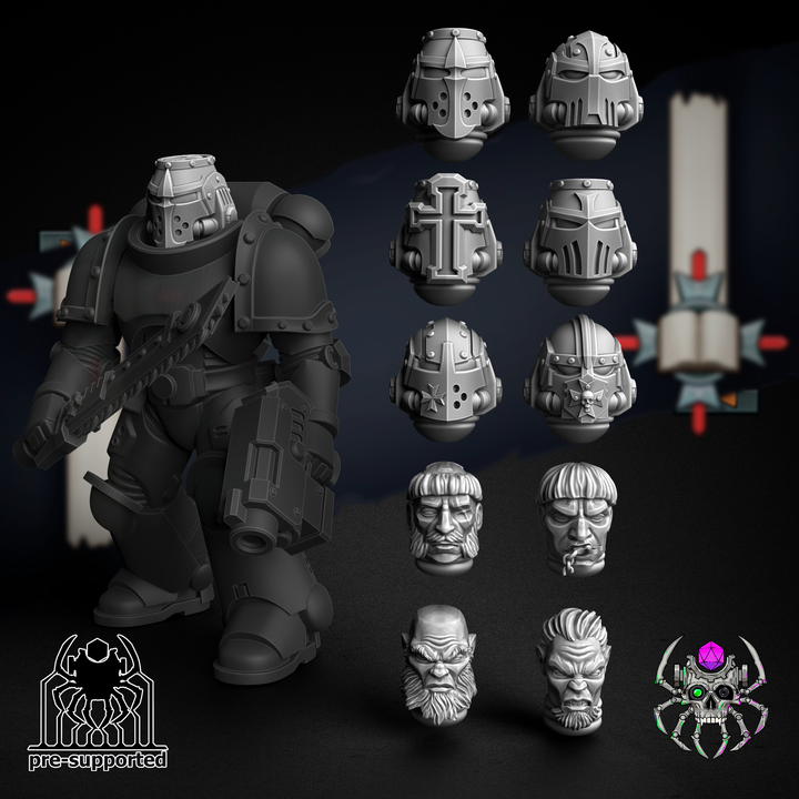 Eternal Order Shoulders Bits and heads Set - Team- Eight Legs Miniatures