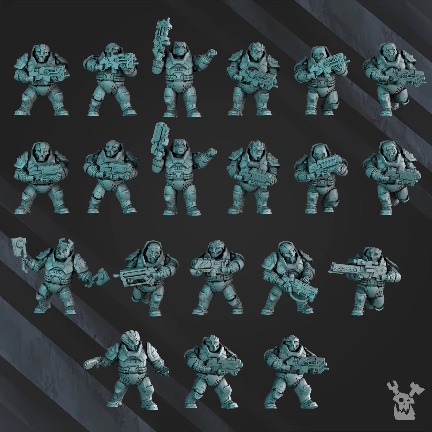 Nibelung Warriors Squad (20 Units Pre-Assembled)- DakkaDakka Store