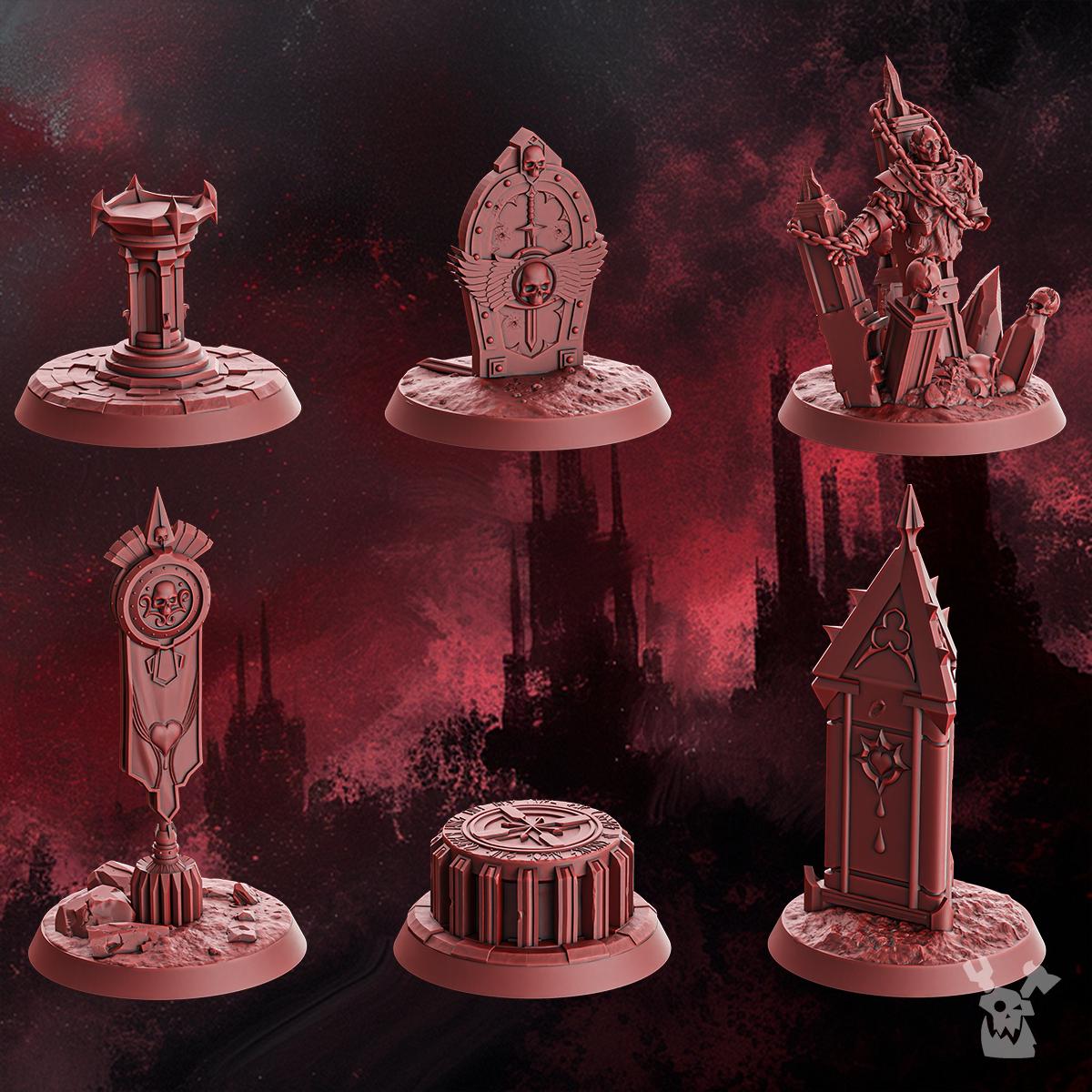 Crimson Wings Objective Markers- DakkaDakka Store