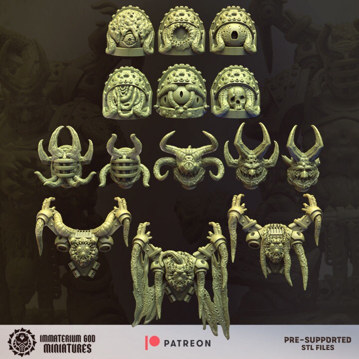 Decay soldiers bits Vol. II & Terrain- Immaterium God Miniatures