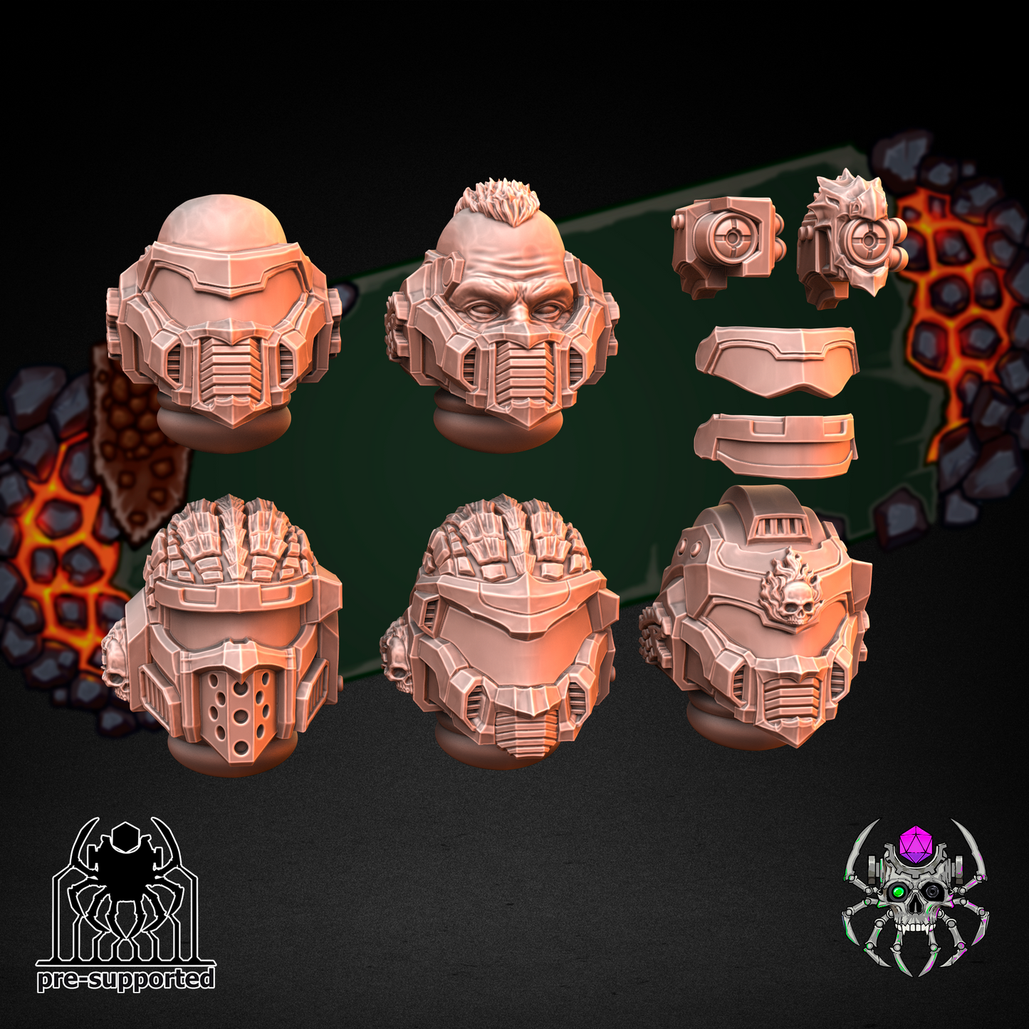 Flame lizards demolitionars special forse (BuildKit)- Eight Legs Miniatures