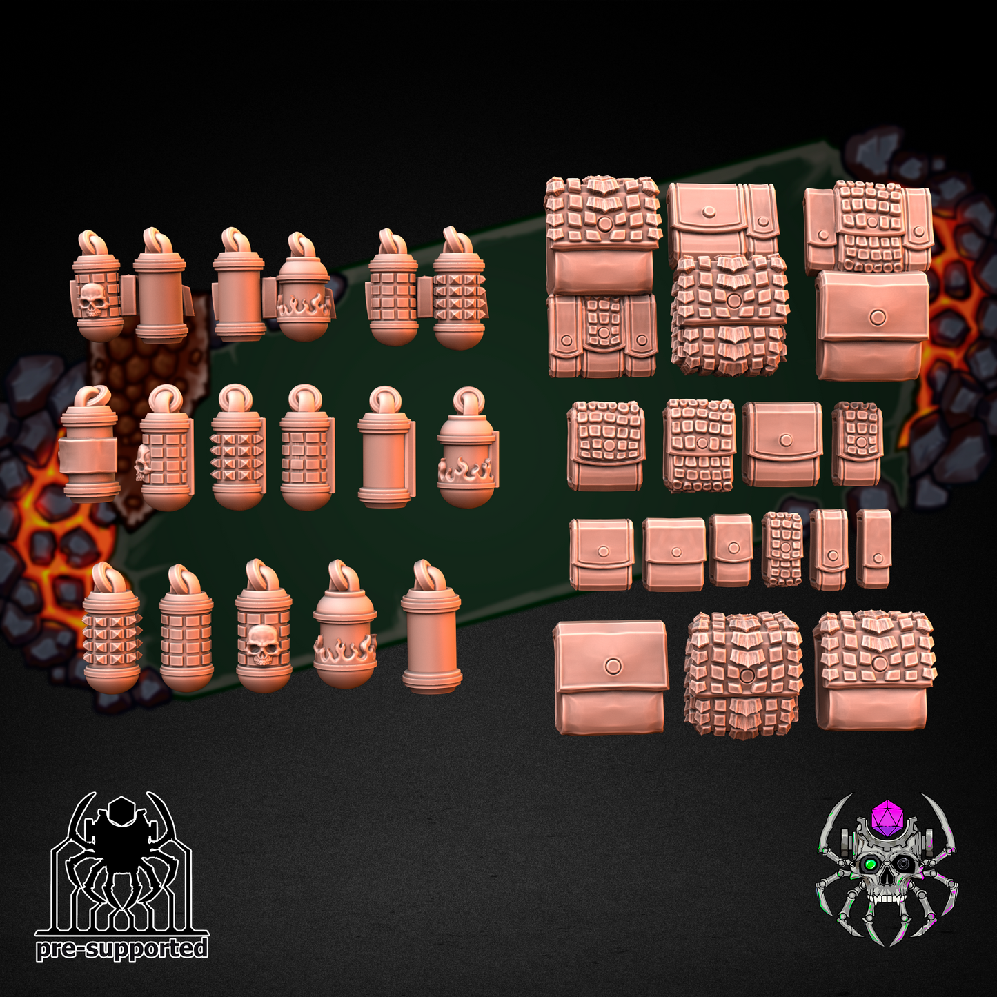Flame lizards demolitionars special forse (BuildKit)- Eight Legs Miniatures