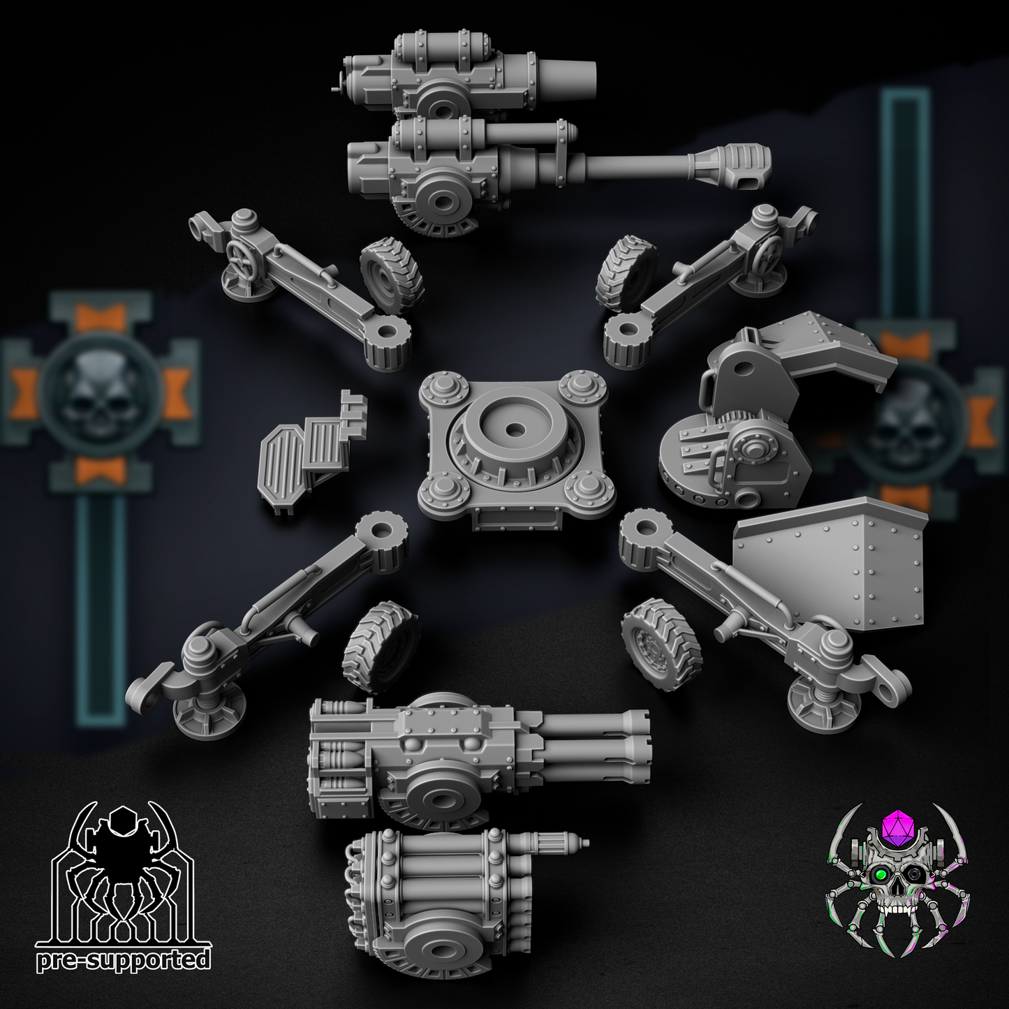 Korps Of Ashes - Heavy Fire Support Team- Eight Legs Miniatures