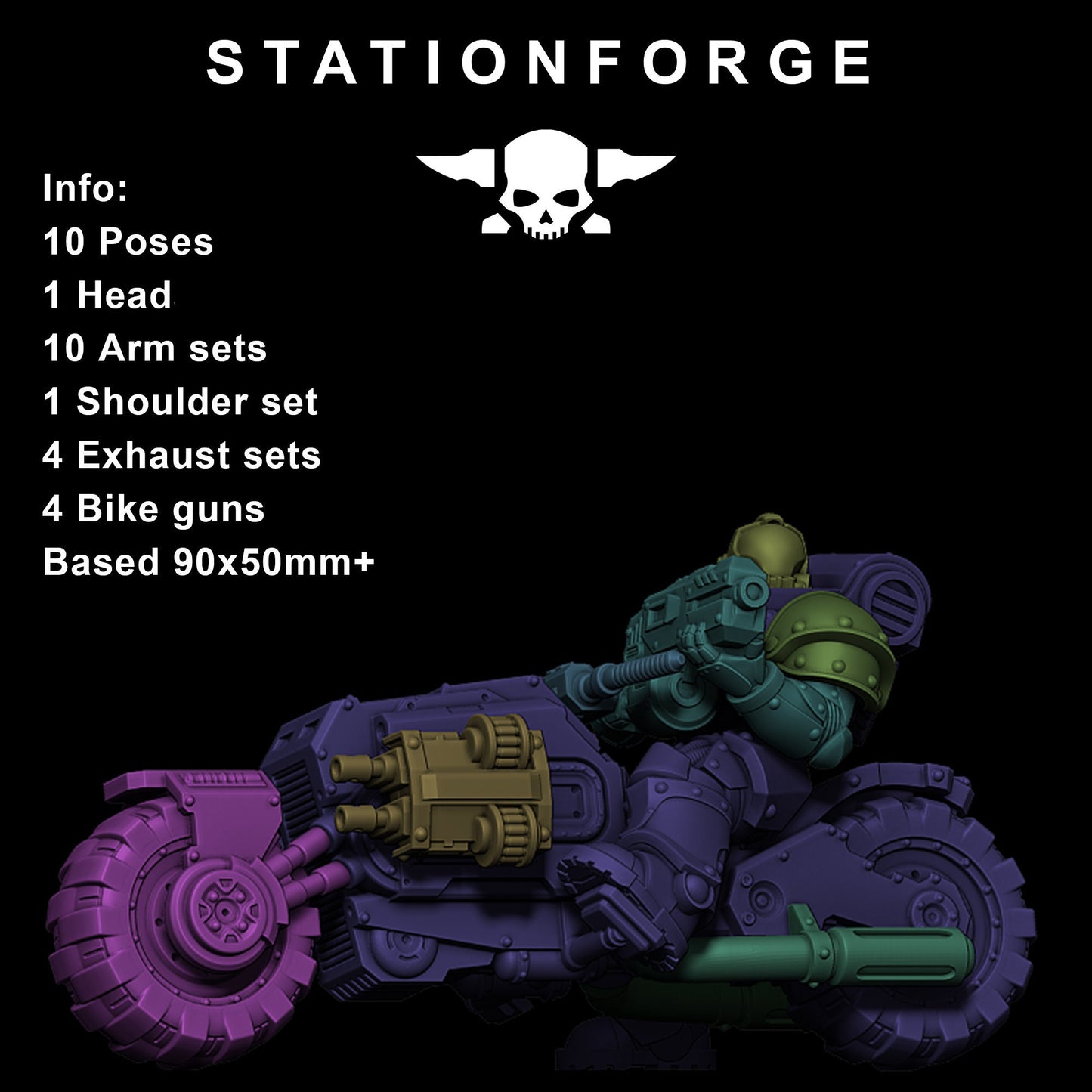 Socratis Bikers (Set of 10 Bikers) - Station Forge