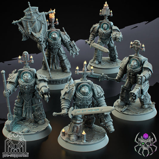 Demon Hunters Heavy Armor Squad (Build Kit) - Eight Legs Miniatures