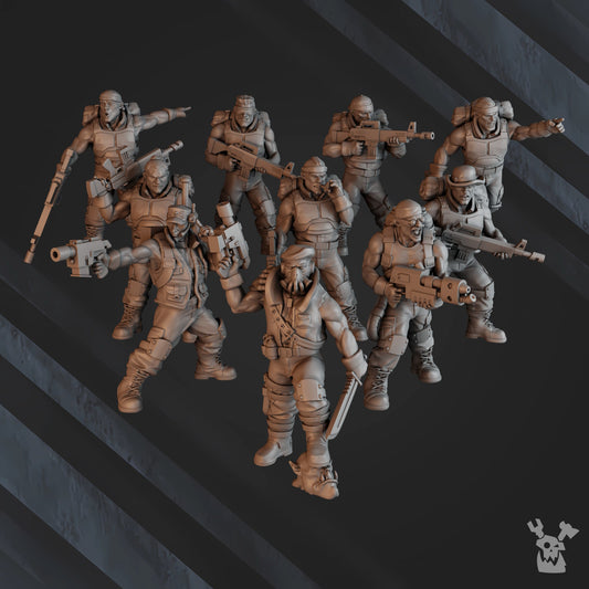 Green Hell Division Infantry Squad (pre-assembled)- DakkaDakka Store