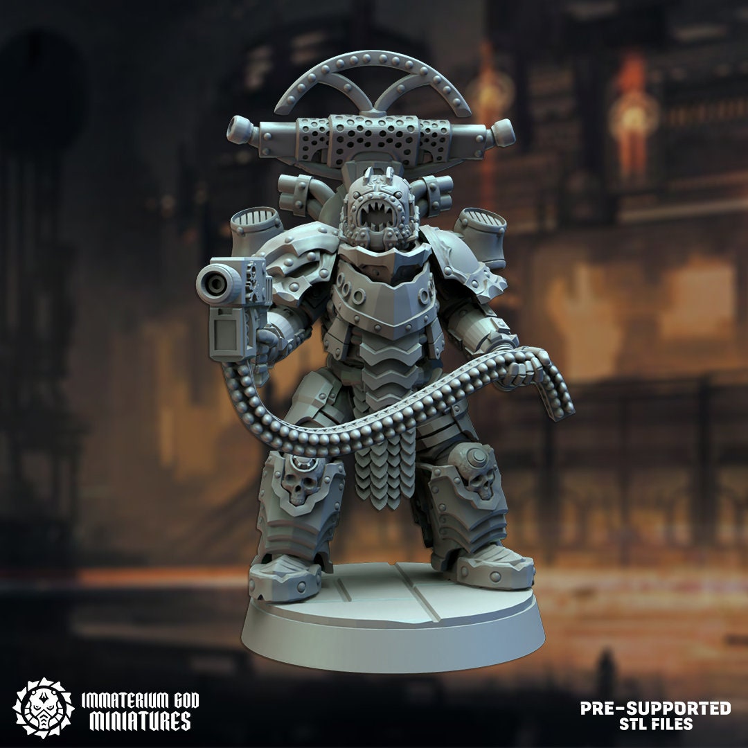 Black steel Gladiators set (7 poses)- Immaterium God -Heirs of the Dark Foundry Vol. II