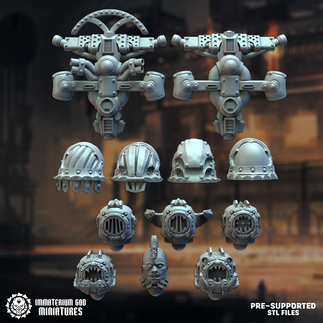 Black steel Gladiators bits set- Immaterium God -Heirs of the Dark Foundry Vol. II