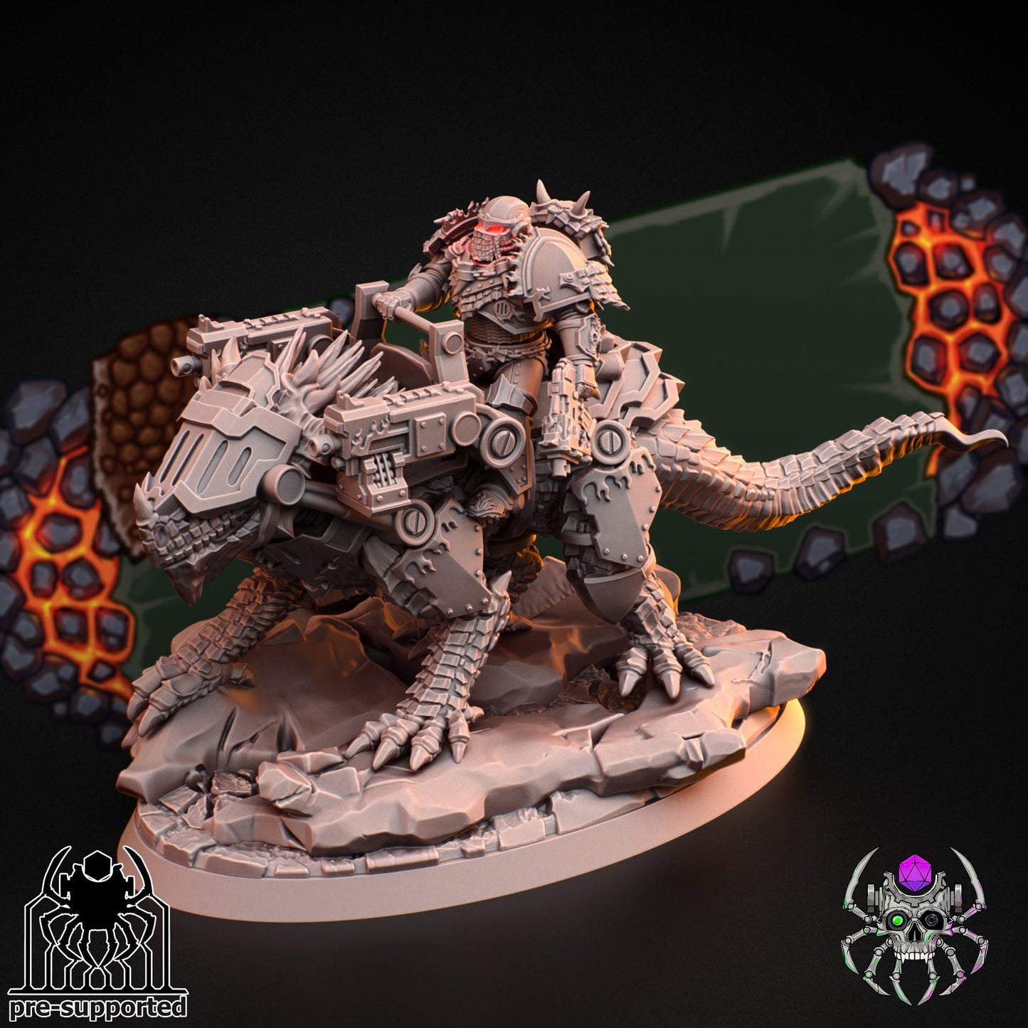 Flame Lizards Dragon Riders Squad (BuildKit)- Eight Legs Miniatures