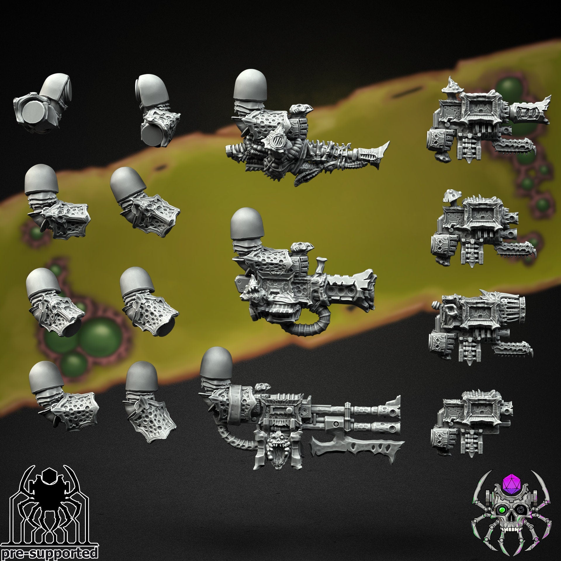 Plague Bringers Heavy Armor Squad (BuildKit)- Eight Legs Miniatures