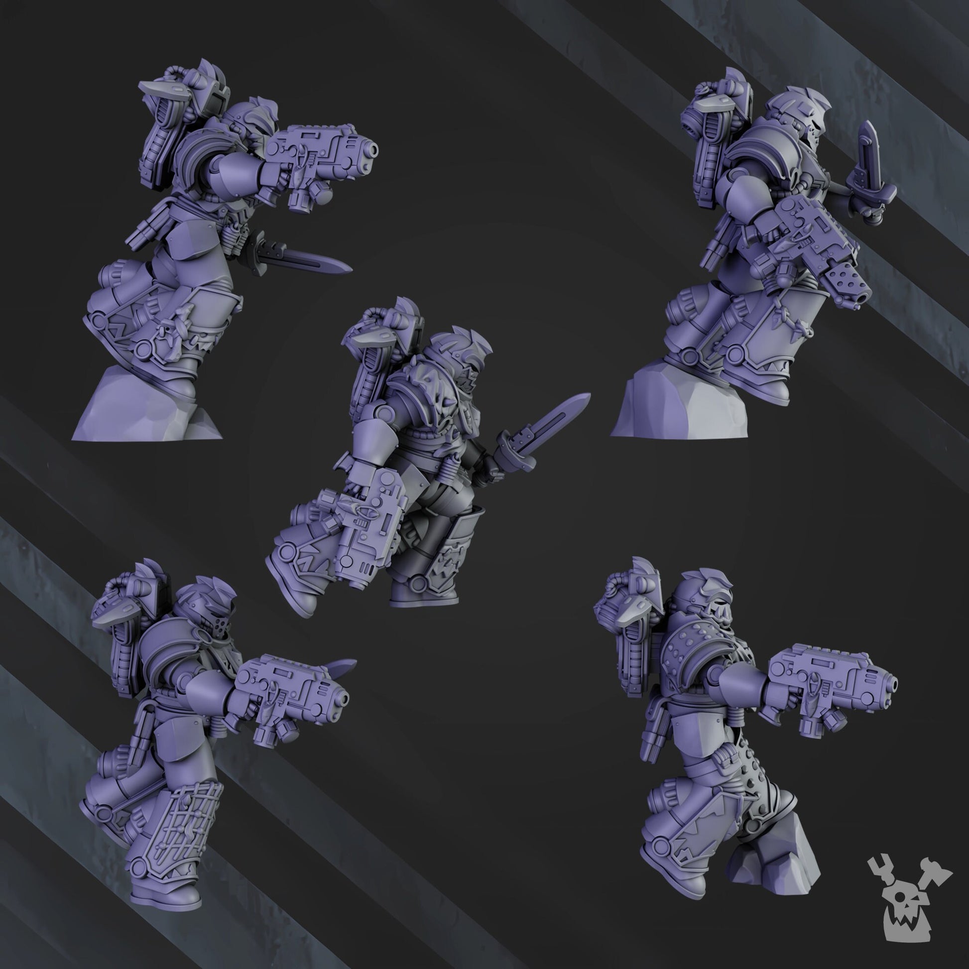 White Megalodon Clan Storm Squad with Jetpacks- DakkaDakka Store