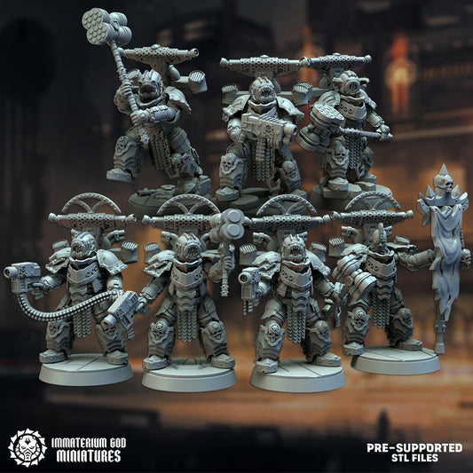 Black steel Gladiators set (7 poses)- Immaterium God -Heirs of the Dark Foundry Vol. II