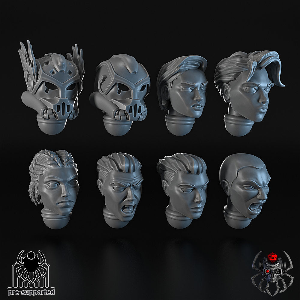 Widows of Retribution Head Bits Set (x8 units)- Eight Legs Miniatures