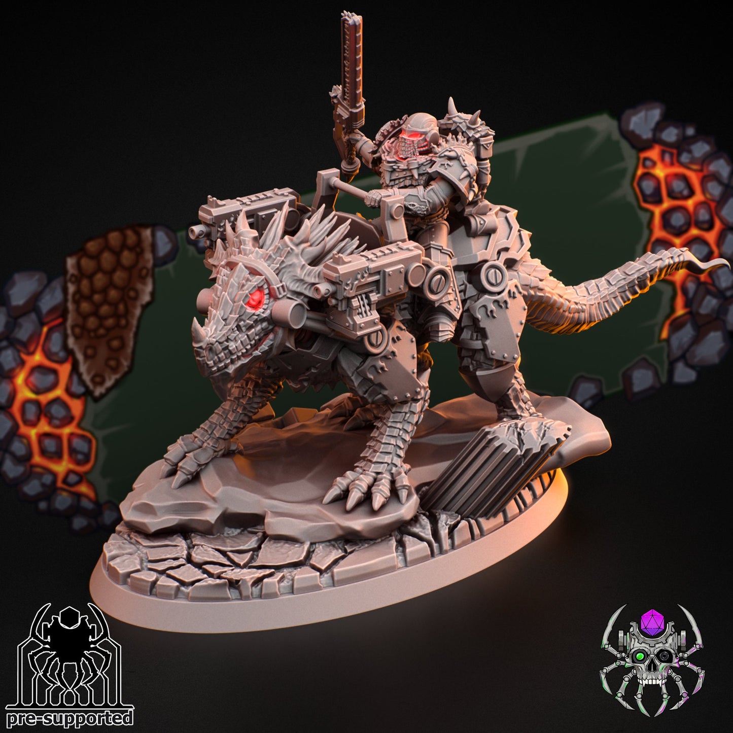 Flame Lizards Dragon Riders Squad (BuildKit)- Eight Legs Miniatures