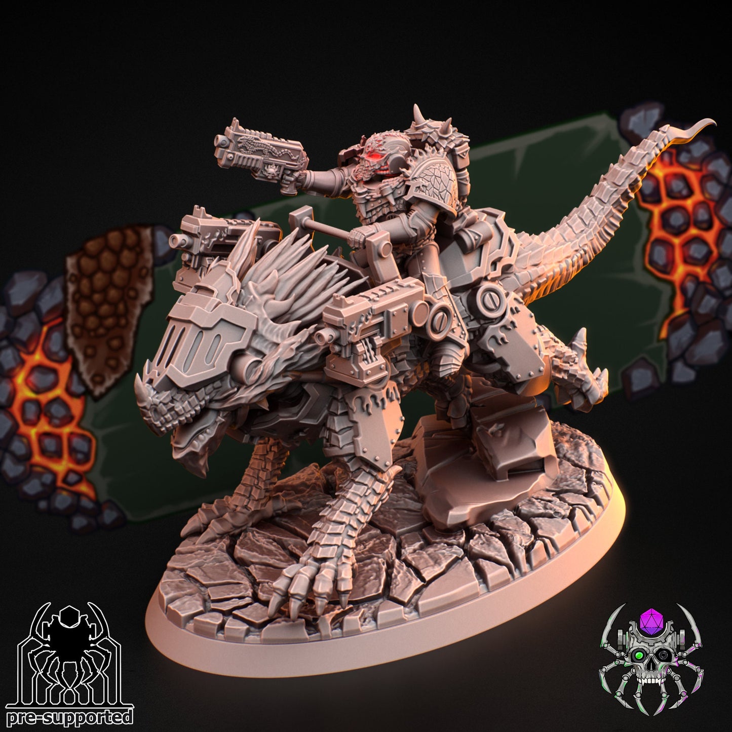 Flame Lizards Dragon Riders Squad (BuildKit)- Eight Legs Miniatures