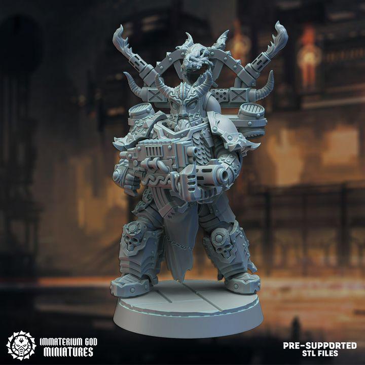 Black steel protectors set (7 poses)- Immaterium God -Heirs of the Dark Foundry Vol. III