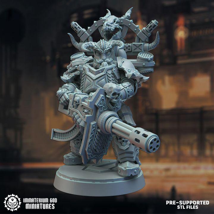 Black steel protectors set (7 poses)- Immaterium God -Heirs of the Dark Foundry Vol. III