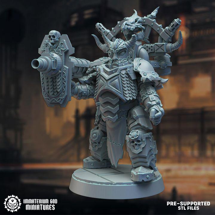 Black steel protectors set (7 poses)- Immaterium God -Heirs of the Dark Foundry Vol. III