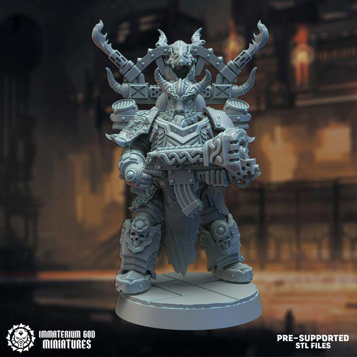 Black steel protectors set (7 poses)- Immaterium God -Heirs of the Dark Foundry Vol. III
