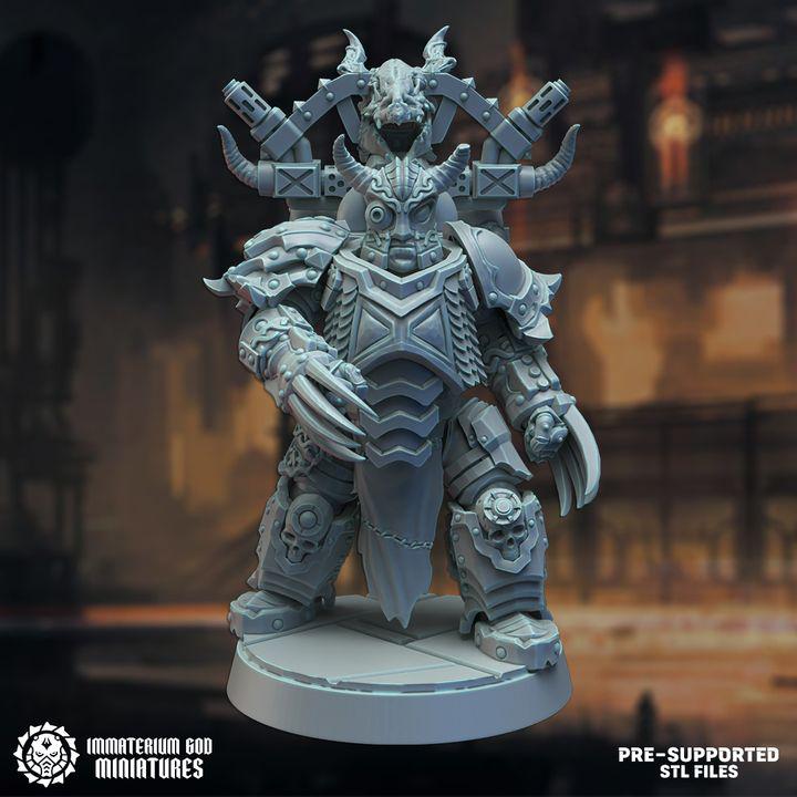 Black steel protectors set (7 poses)- Immaterium God -Heirs of the Dark Foundry Vol. III