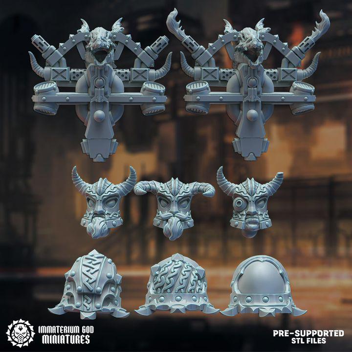 Black steel protectors set (7 poses)- Immaterium God -Heirs of the Dark Foundry Vol. III