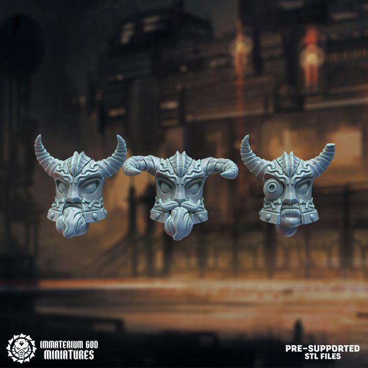 Black steel protectors set (7 poses)- Immaterium God -Heirs of the Dark Foundry Vol. III