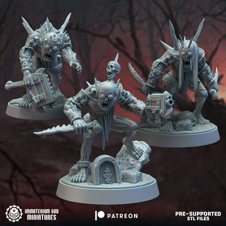 Cyberghouls (3 model))- Immaterium God - Lords of the Cursed Realm Vol. IV