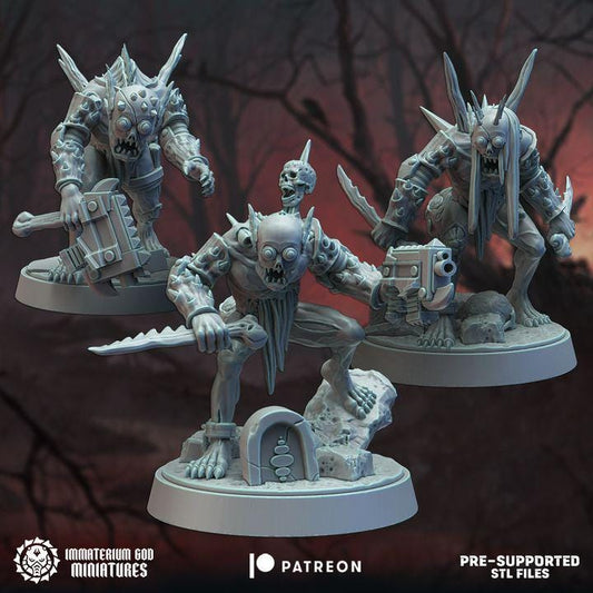 Cyberghouls (3 model))- Immaterium God - Lords of the Cursed Realm Vol. IV