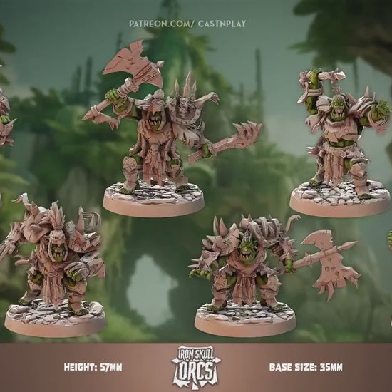 Spine Ripper Orcs, Iron Skull Orc - Cast N Play