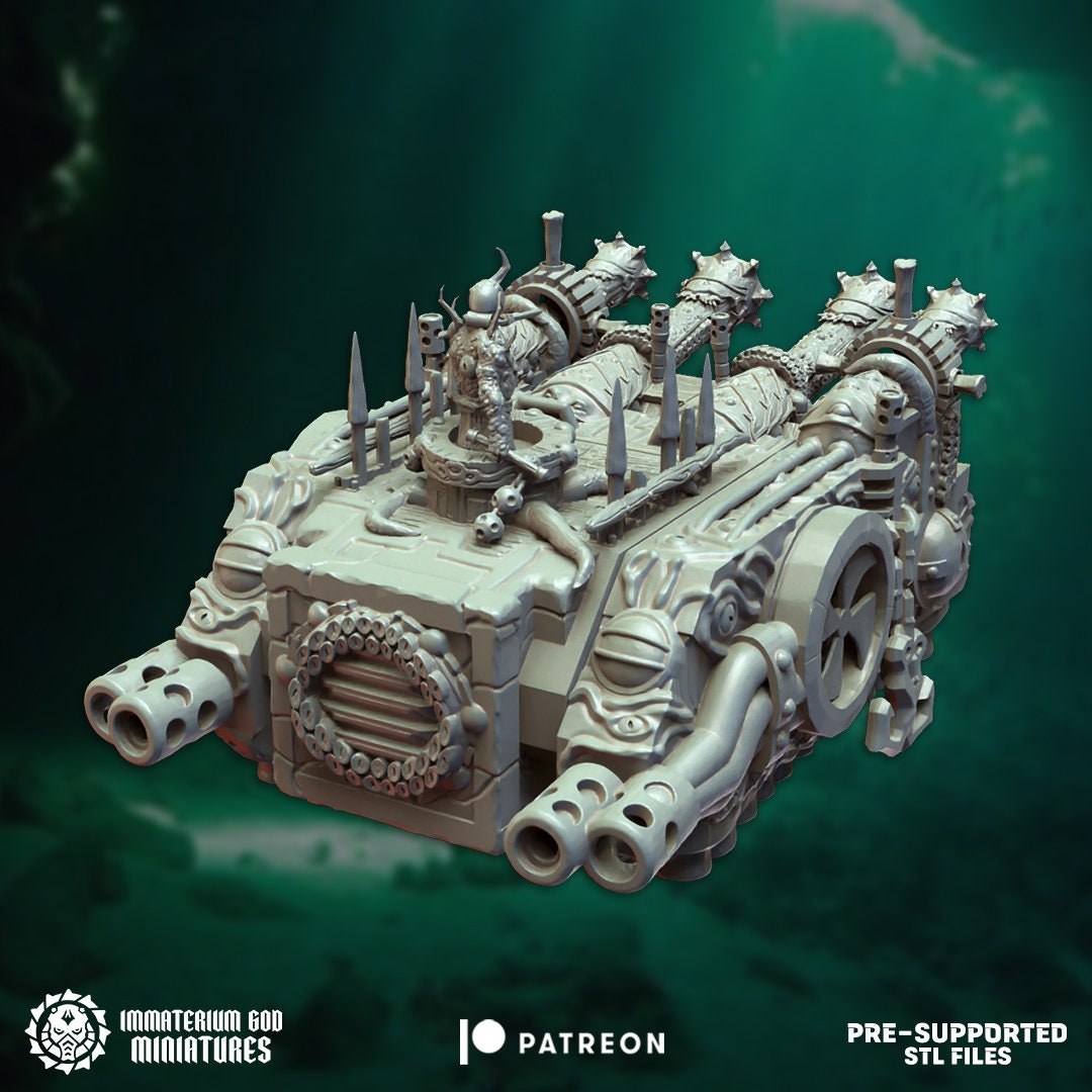 Putrid boat (submarine tank)- Immaterium God Miniatures