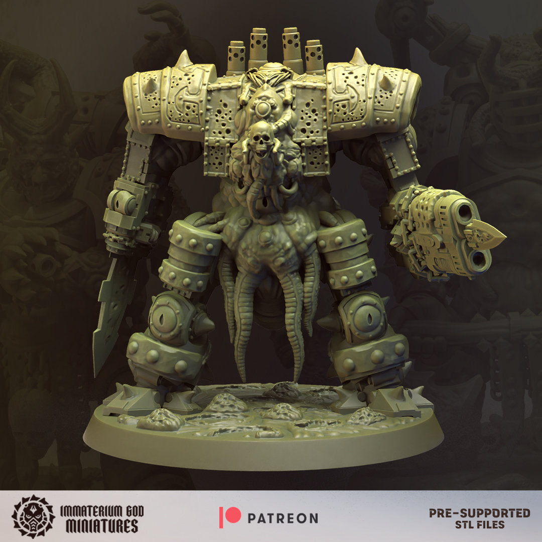 Plague dreadnought (2 sizes)- Immaterium God Miniatures