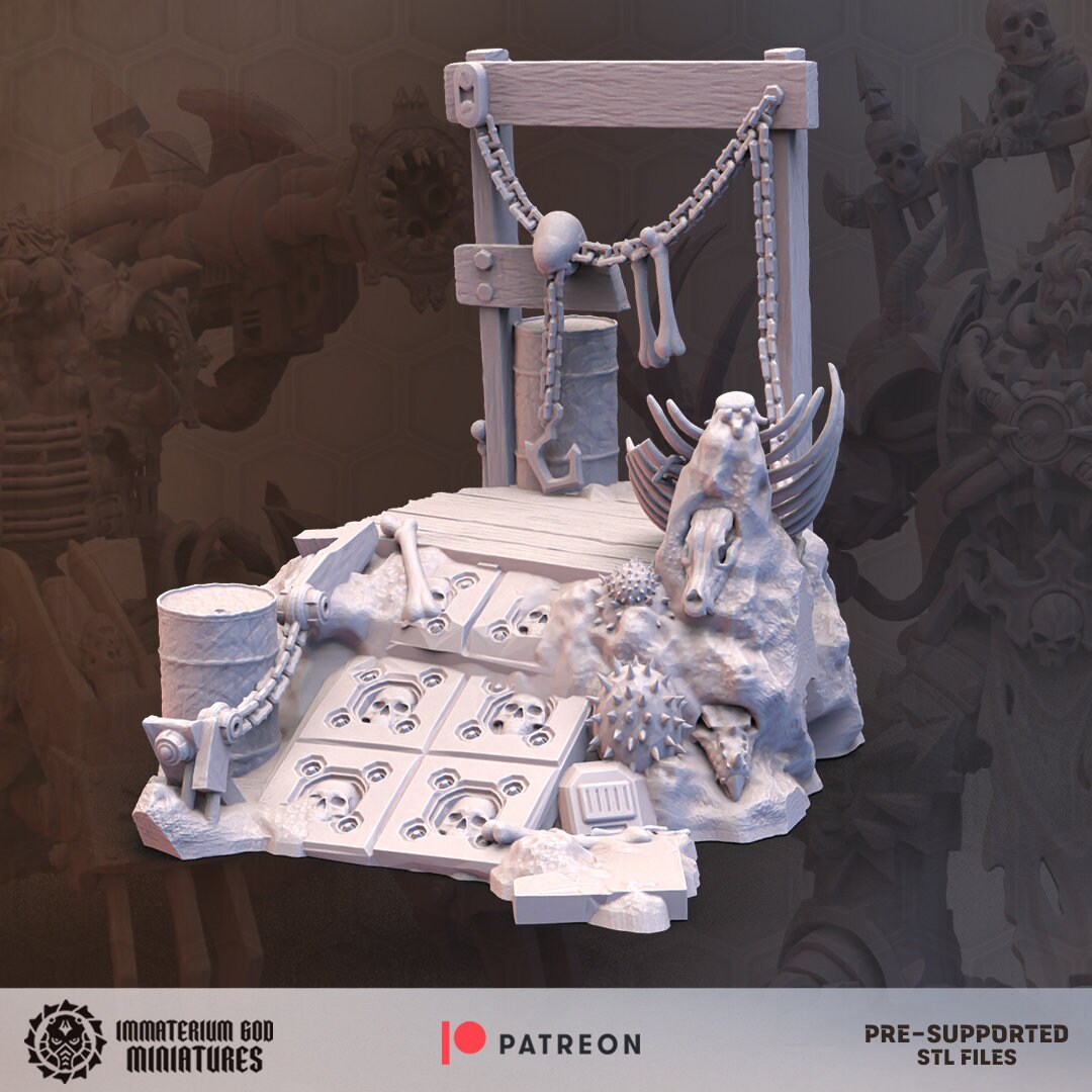 Breastwork modules and barricade (3 models)- Immaterium God Miniatures