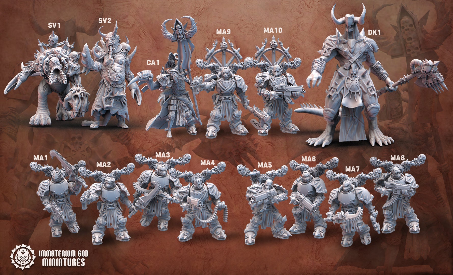 Desert scavengers Set 1 - Warriors- Immaterium God Miniatures