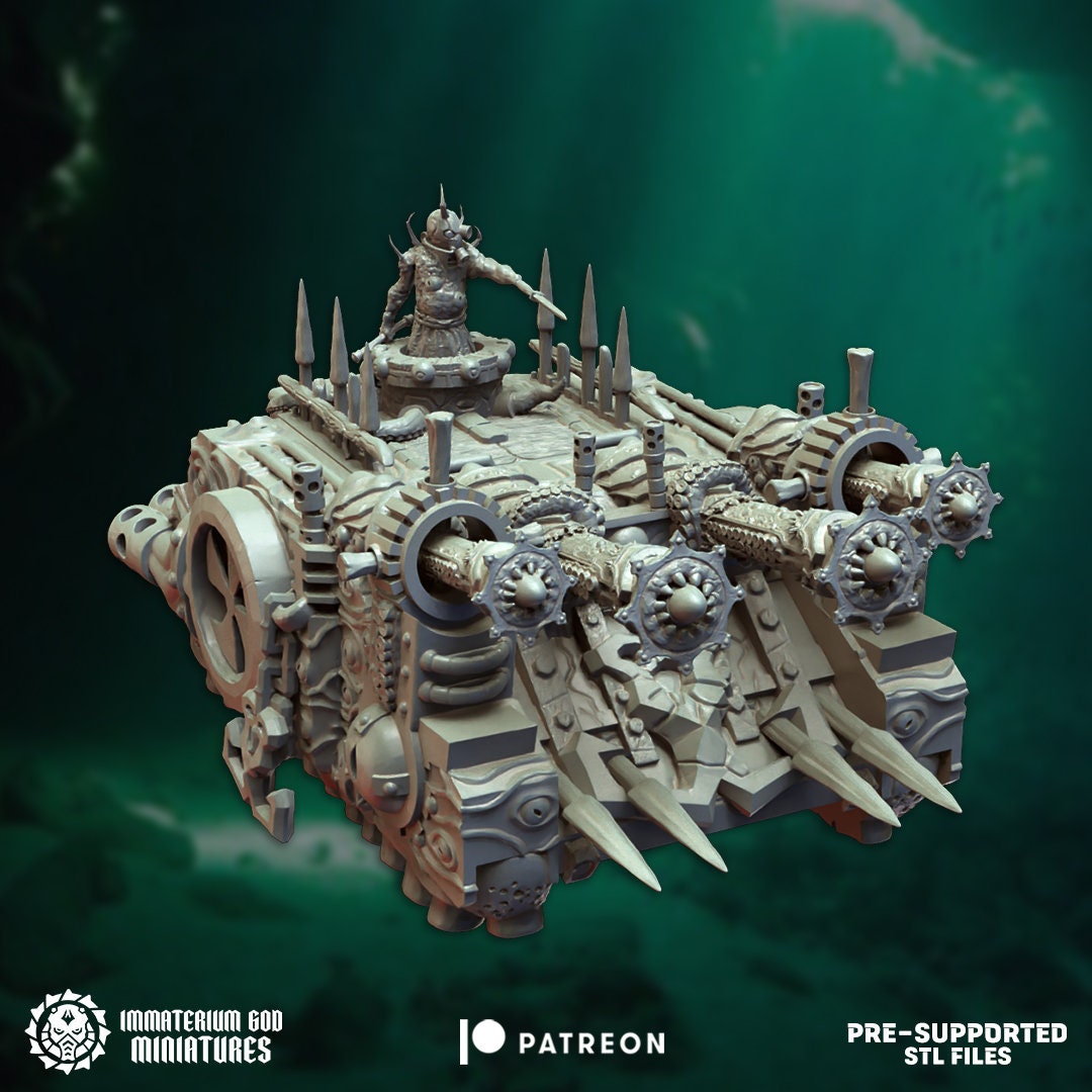 Putrid boat (submarine tank)- Immaterium God Miniatures