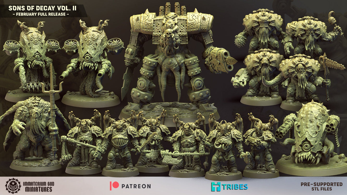 Plague dreadnought (2 sizes)- Immaterium God Miniatures