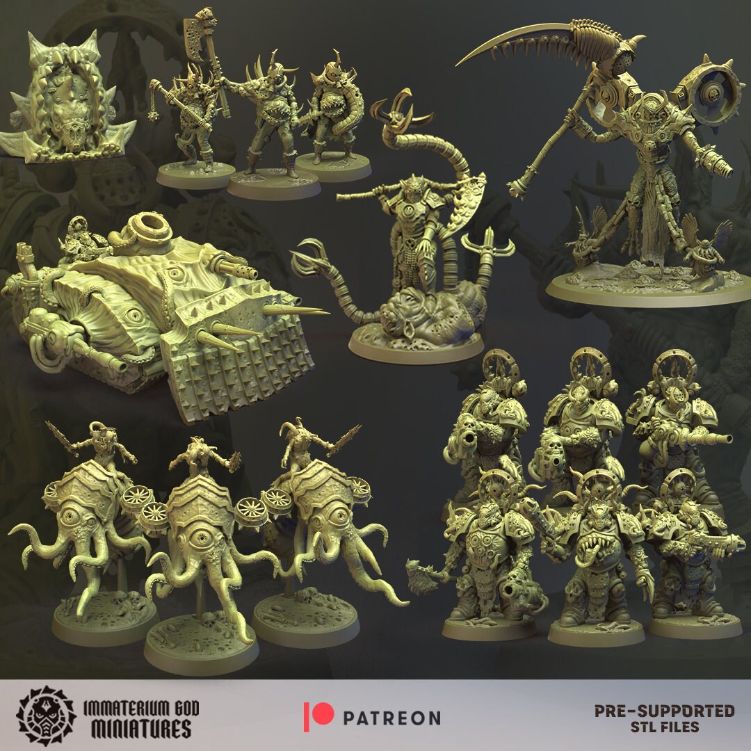Decay soldiers bits Vol. II & Terrain- Immaterium God Miniatures