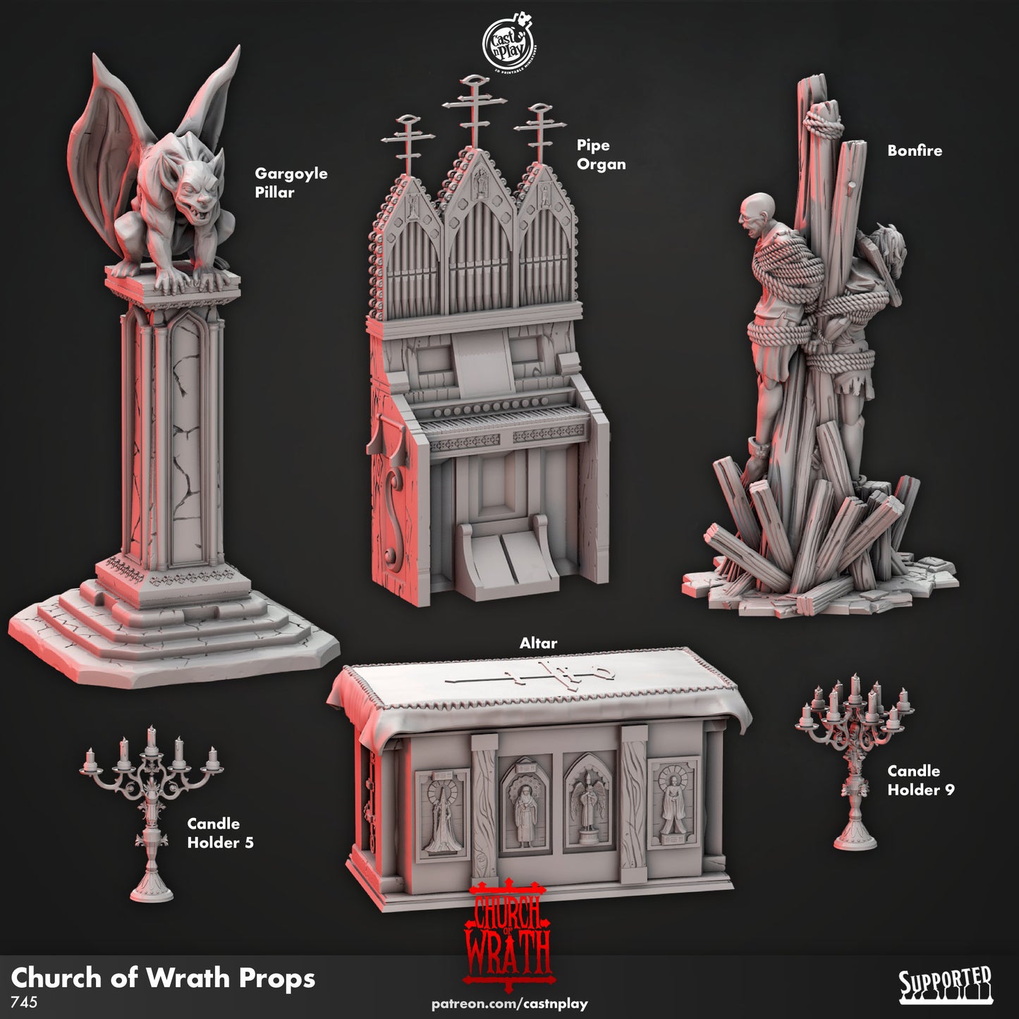 Church of Wrath Props - Cast N Play