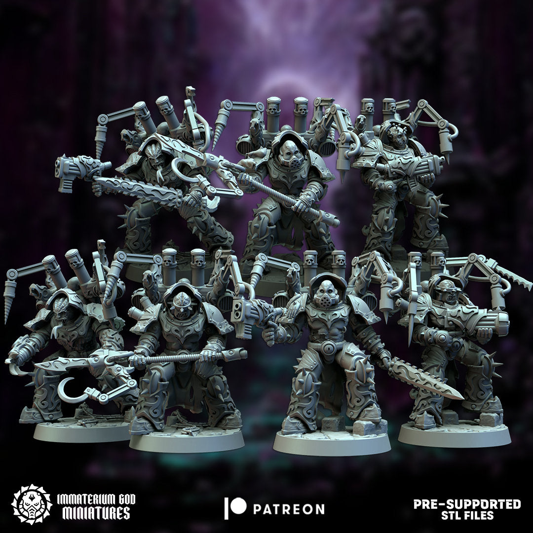 Surgeon ravagers set (7 modular poses)-Immaterium God - Citadel of Pain Vol I.