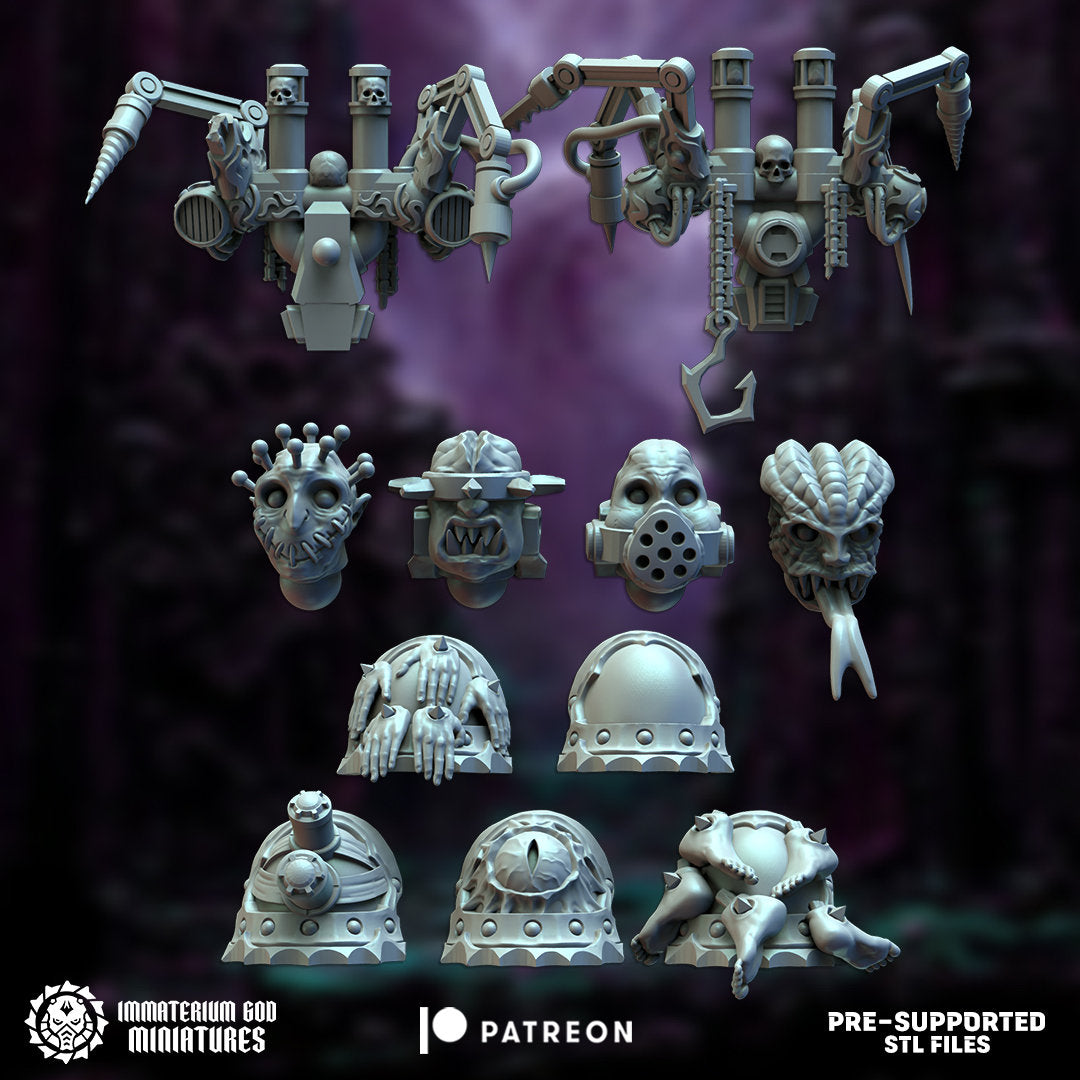 Surgeon ravagers set (7 modular poses)-Immaterium God - Citadel of Pain Vol I.