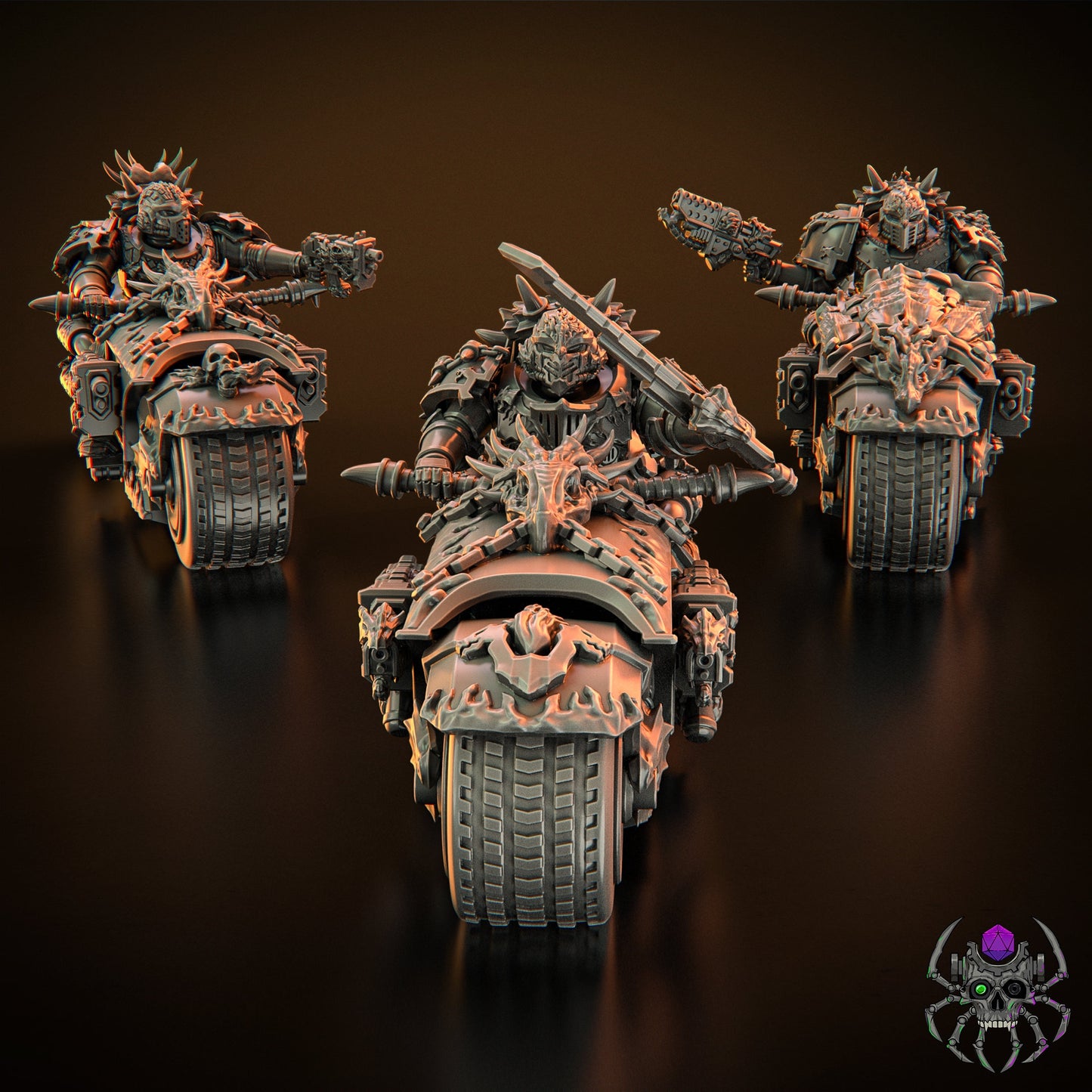 Flame Lizards Bikers (BuildKit) - Eight Legs Miniatures