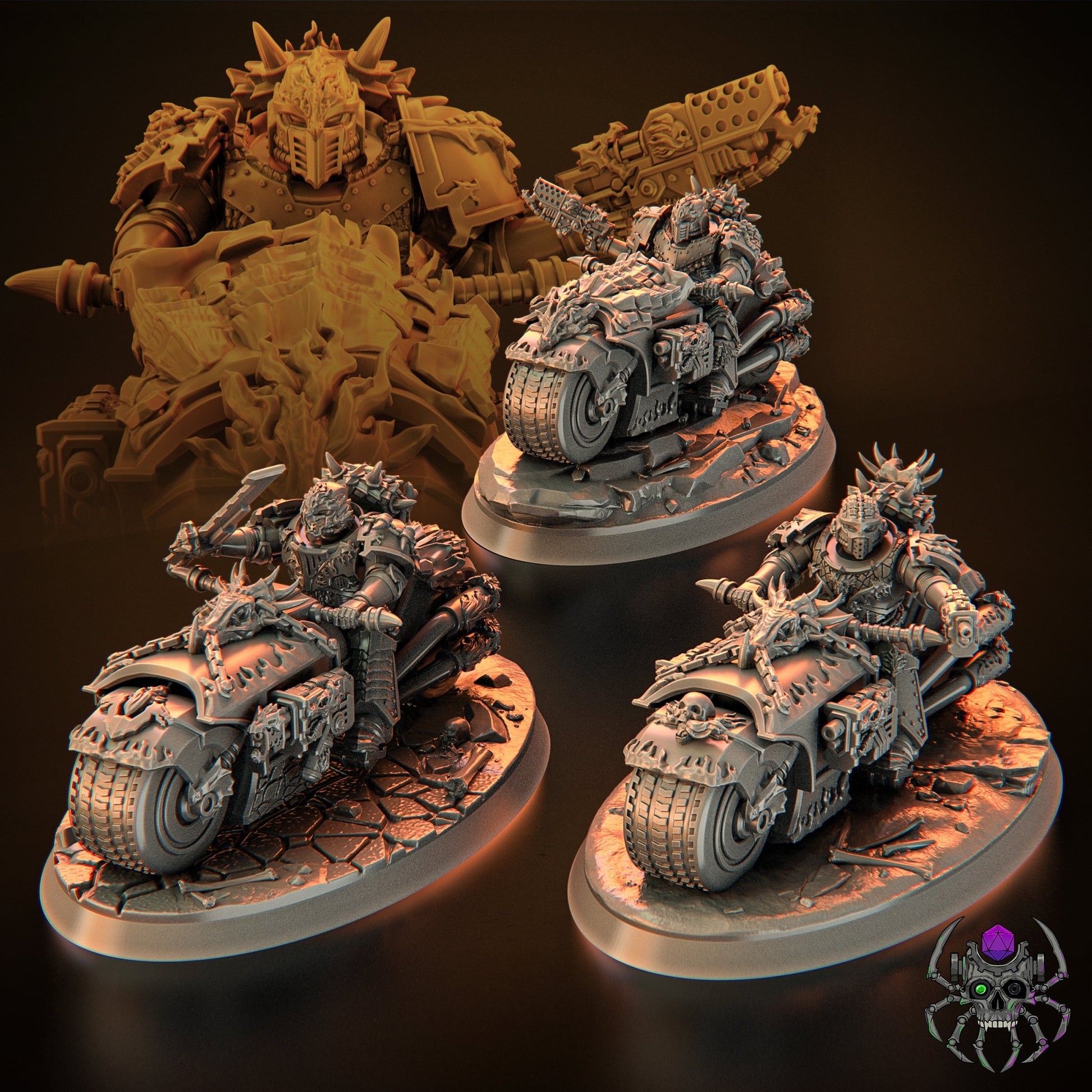 Flame Lizards Bikers (BuildKit) - Eight Legs Miniatures