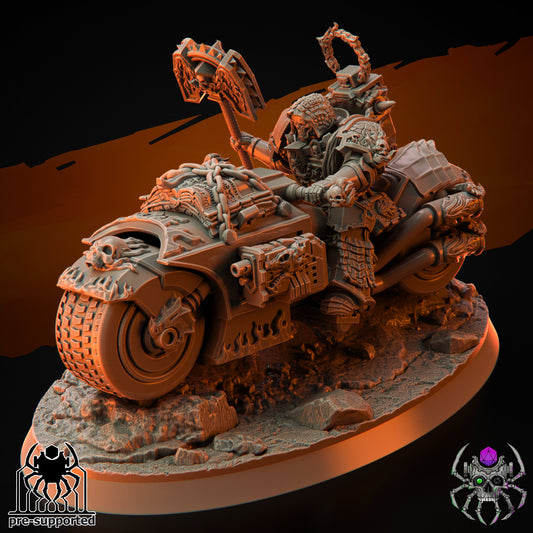 Flame Lizards Prelate on a Motobike (BuildKit) - Eight Legs Miniatures