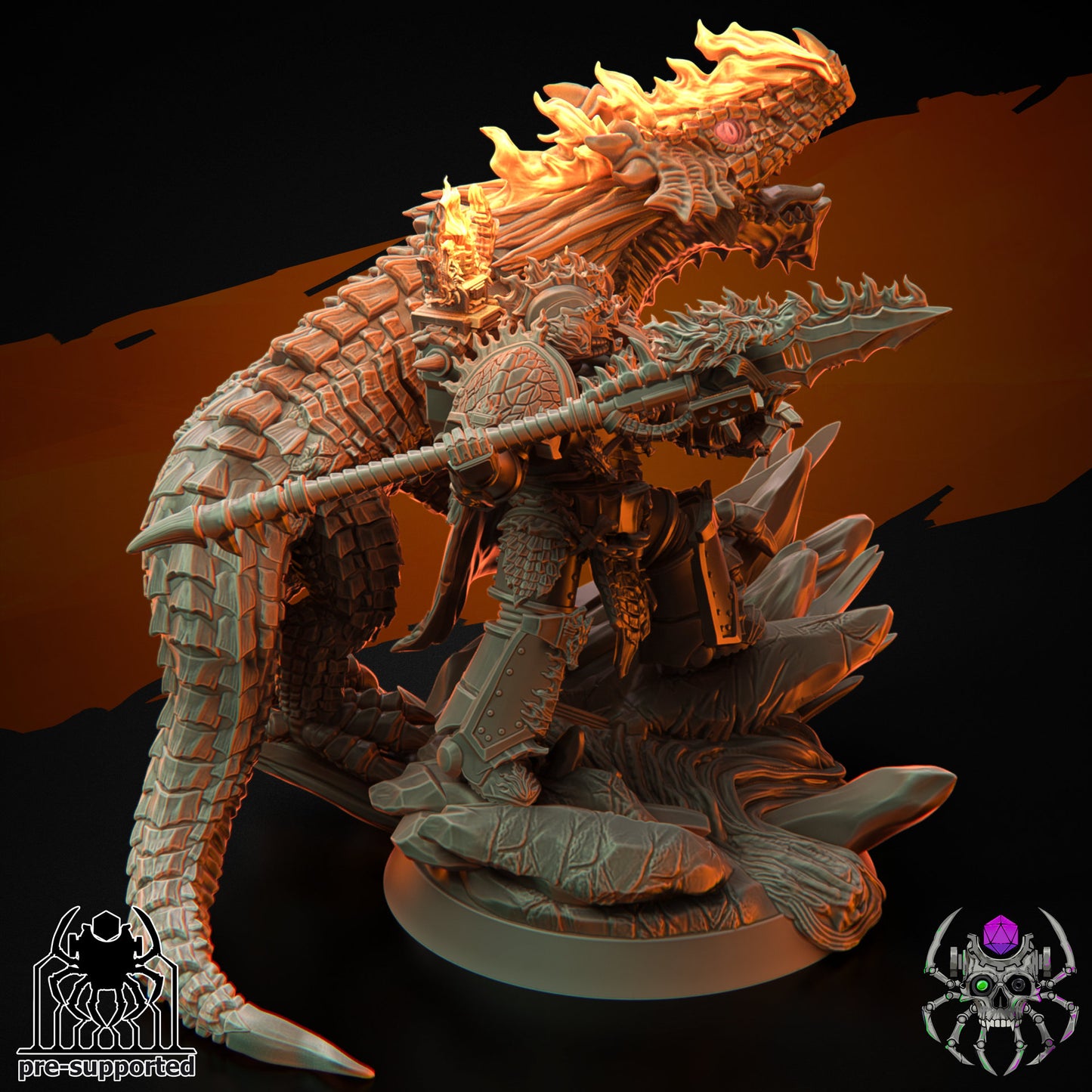 Flame Lizards Relic Keeper (BuildKit) - Eight Legs Miniatures