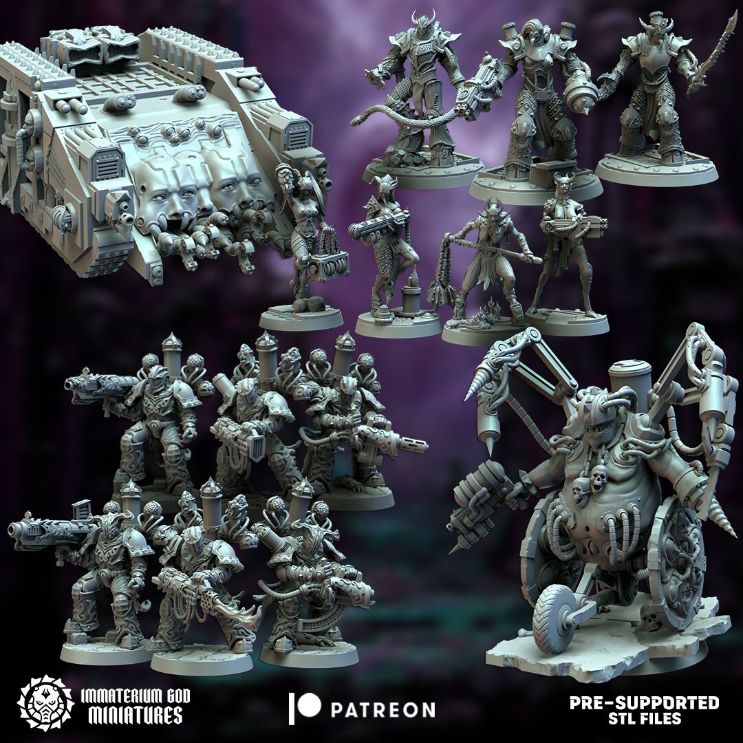 Tormented fanatics set (4 unique models)-Immaterium God - Citadel of Pain Vol I.