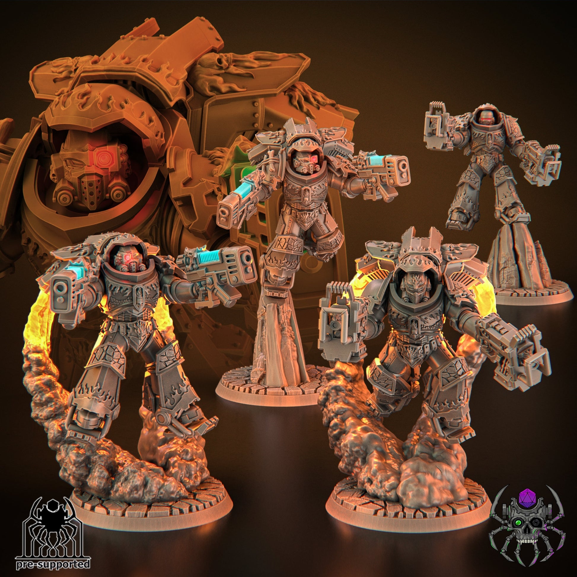 Flame Lizards Breakers Squad (Build kit) - Eight Legs Miniatures