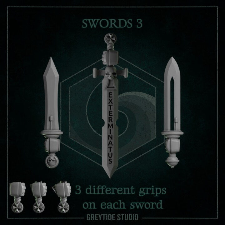 Weapons 1 & 2 handed Swords- Grey Tide Studios