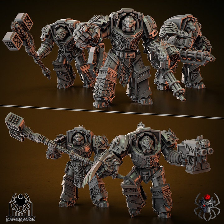 Heavy Armor Flame Lizards Squad (BuildKit)- Legs Miniatures